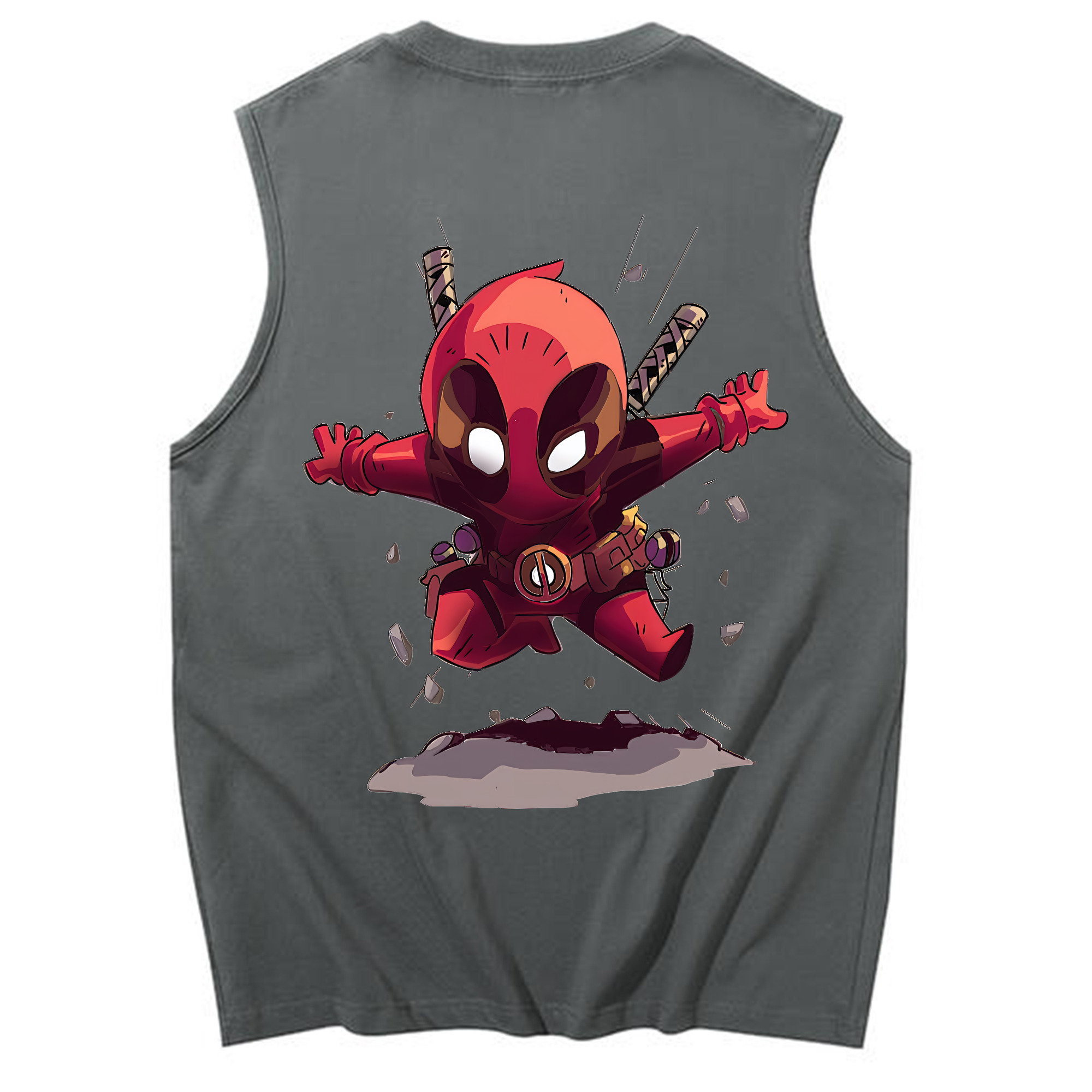 （画像用） Deadpool デッドプール コットン100％タンクトップ（背面プリント）